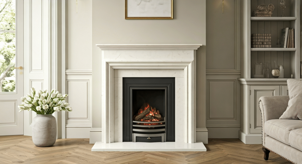 Jak pomalować kominek w salonie, aby optycznie powiększyć salon? Krok po kroku