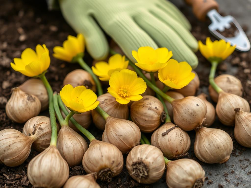 Bulwy jaskrów przygotowane do wiosennego sadzenia