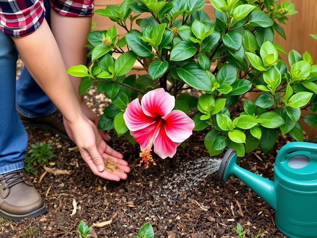 Pielęgnacja hibiskusa ogrodowego po przycinaniu - nawożenie i podlewanie