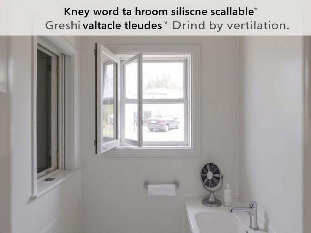 Prawidłowo schnący silikon w łazience z dobrą wentylacją