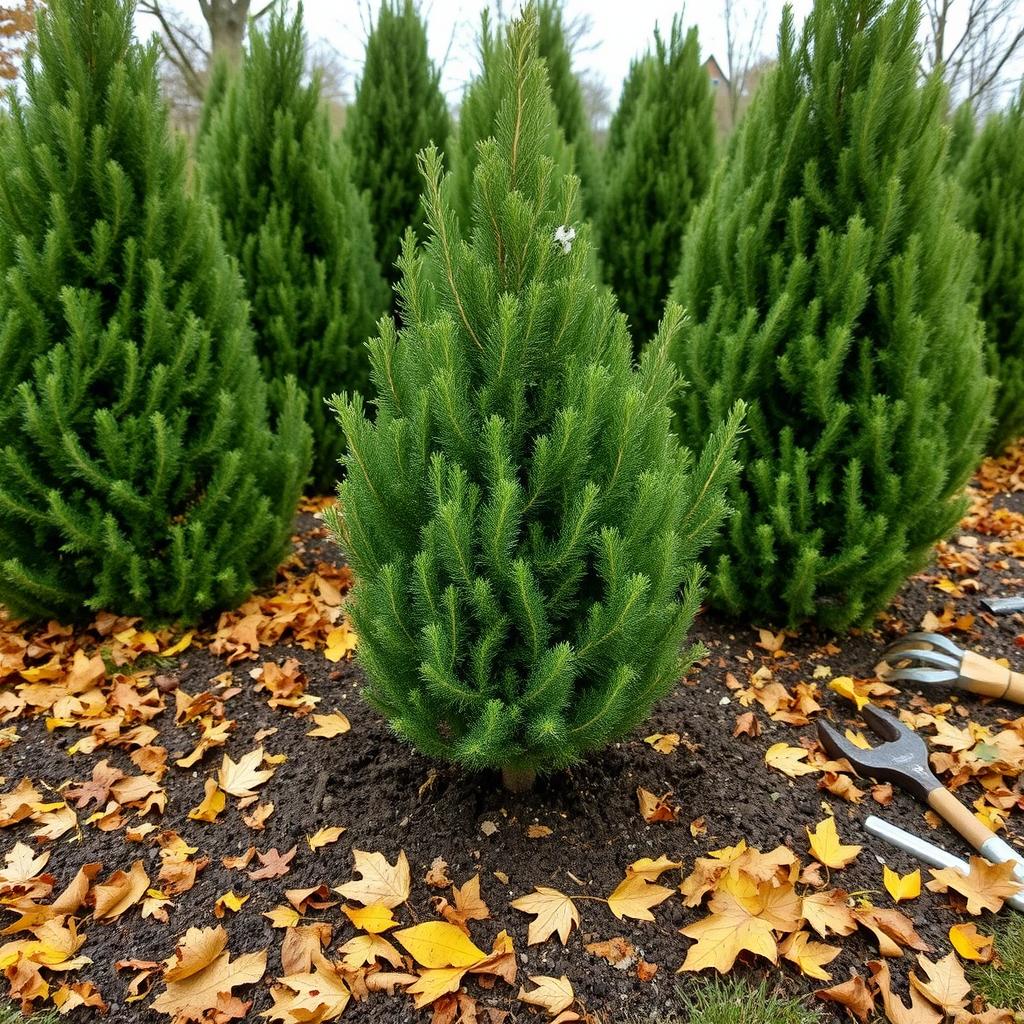 Sadzenie tui (żywotników) jesienią w ogrodzie