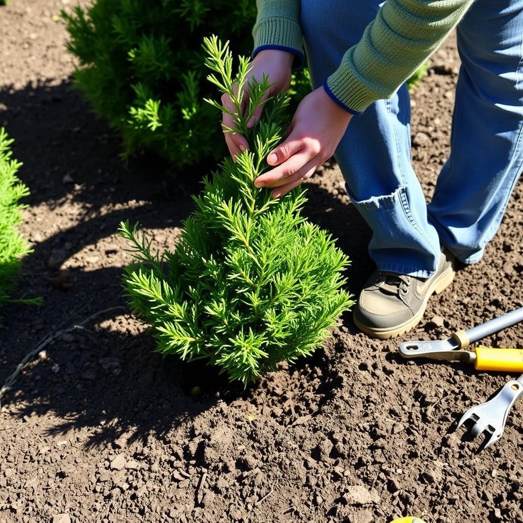 Sadzenie tui (żywotników) wiosną w ogrodzie