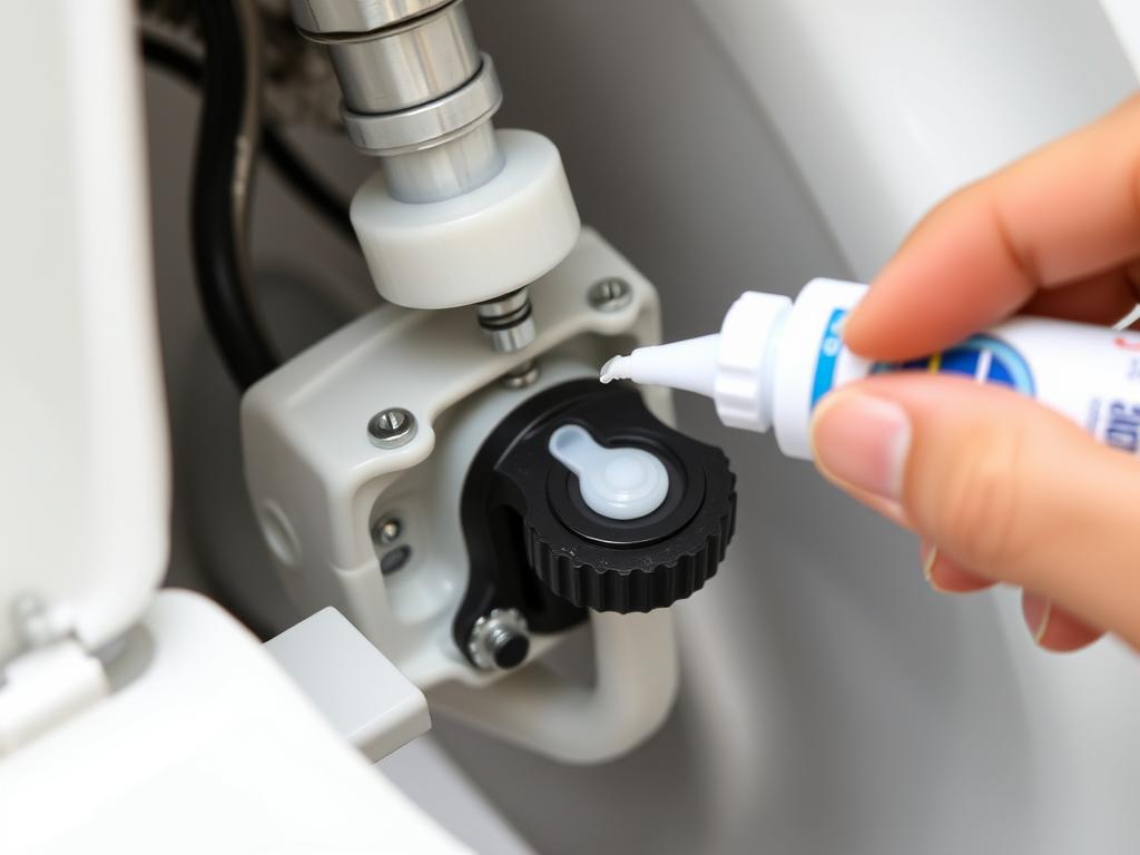 Smarowanie mechanizmu spłuczki silikonem przycisk spłuczki nie odbija