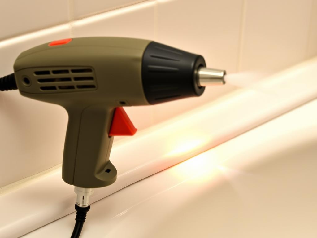 Termowentylator używany do przyspieszenia schnięcia silikonu