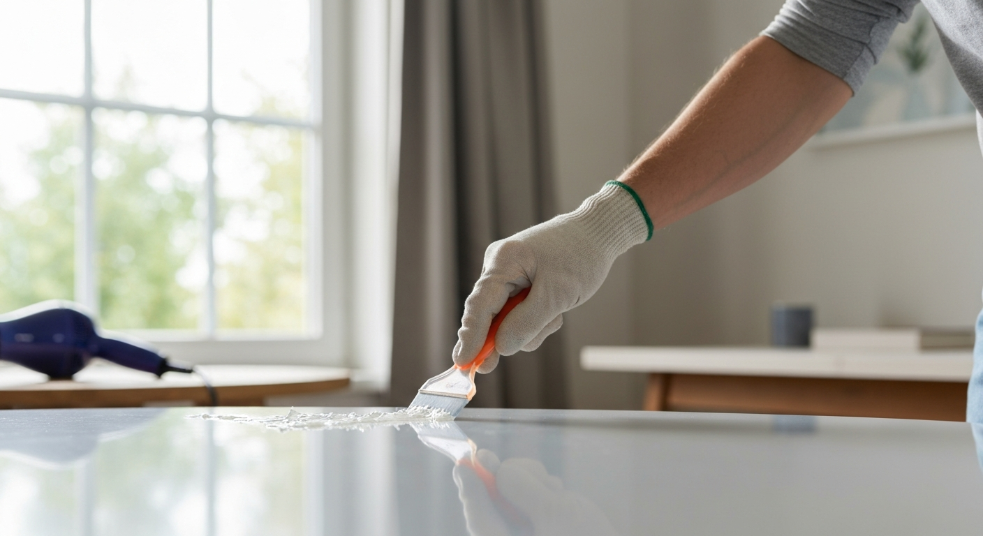 Jak skutecznie usunąć kropelkę kleju z blatu kuchennego? Krok po kroku 2