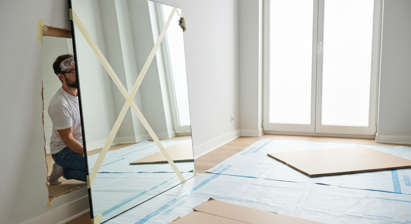 Jak bezpiecznie odkleić lustro? Krok po kroku 2