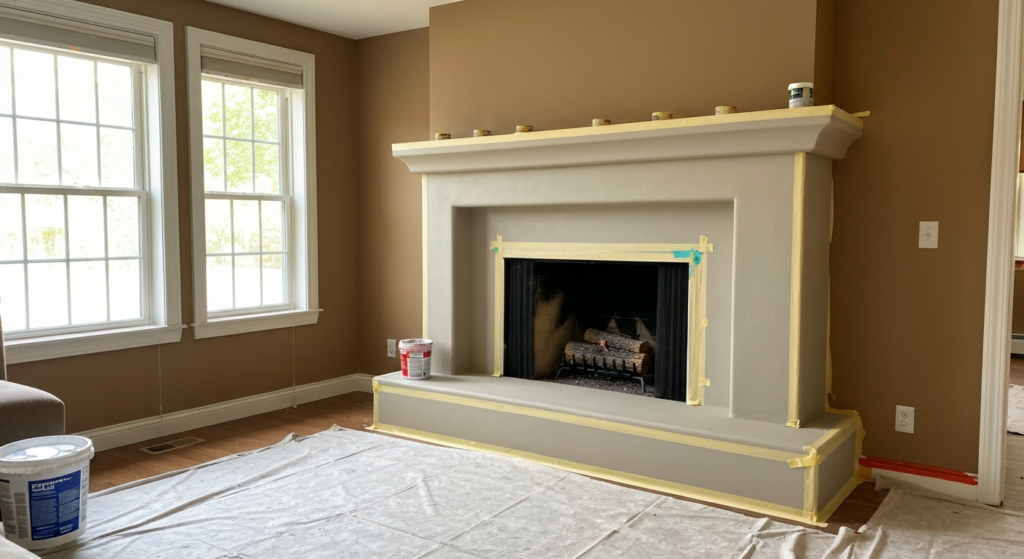 Jak pomalować kominek w salonie, aby optycznie powiększyć salon? Krok po kroku