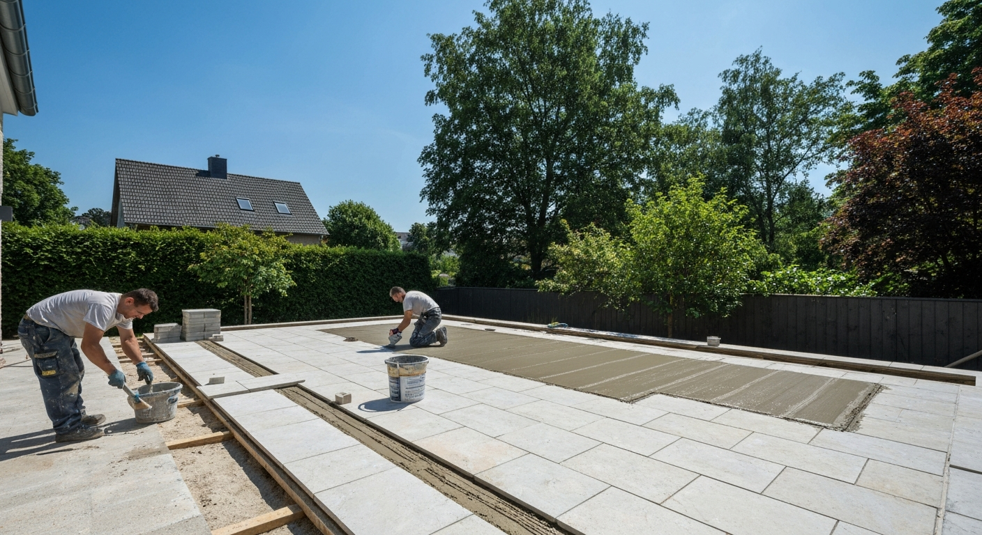 Jak układać kamień naturalny na tarasie? Krok po kroku 2